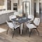 Regency Kahlo Square Table & Chair Sets, 42 W, 42 L, 29 H, Wood, Metal, Plastic Top, Grey TPL4242GYCM47GY - alternate 1
